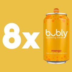 bubly Sparkling Water, Mango, 12 Fl Oz Cans (8 Pack) | Zero Sugar, Zero Calories, Seltzer Water
