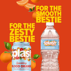SPLASH REFRESHER Flavored Water Bottles, Mandarin Orange - 6 Pack | Refreshing Flavored Bottled Water with Electrolytes - Zero Sugar & Zero Calories - 16.9 Fl Oz