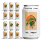 Something & Nothing Orange & Mandarin, Flavored Sparkling Water, 12 Oz (Pack of 12)