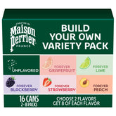 Maison Perrier Build Your Own Variety Pack, Sparkling Water, 11.15 Fl Oz Cans, 16-Pack