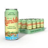 AUTX RAMBLER Lemon-Lime Sparkling Water, 16 Ounce (Pack of 12) | Texas Limestone Mineral Blend, Calcium, Magnesium & Potassium, Crisp Carbonation, Nothing Artificial, No Sugar or Sodium