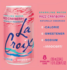 La Croix, Sparkling Water Cran-Raspberry, 96 Ounce Pack of 8