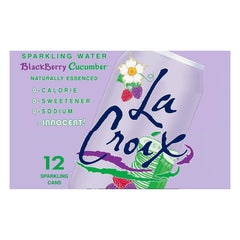 La Croix Sparkling Water, Blackberry Cucumber, 12-Pack Zero Sugar, Zero Calories, Zero Sodium