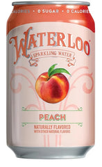 Waterloo Sparkling Water, Peach, 12 Fl Oz Cans (Pack of 12) | Naturally Flavored, Zero Calories and Zero Sugar or Sweeteners