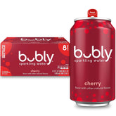 bubly Sparkling Water, Cherry, 12 Fl Oz Cans (8 Pack)