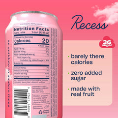 Recess Mood Calm Drink, Strawberry Rose, 12 Pack