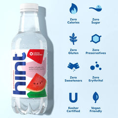 Hint Water Best Sellers Pack & Hint Water White Variety (24 Bottles), Zero Sugar, Sweeteners, and Calories, Flavors: Watermelon, Blackberry, Blueberry Lemon, Strawberry Lemon, Cherry, and Pineapple
