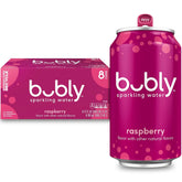 bubly Sparkling Water, Raspberry, 12 Fl Oz Cans (8 Pack) | Zero Sugar, Zero Calories, Seltzer Water