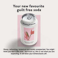 Something & Nothing Hibiscus & Rose, Flavored Sparkling Water, 12 Oz, 12-Pack