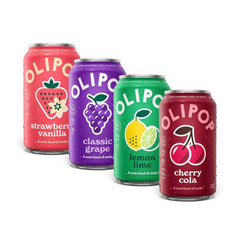 OLIPOP 6g Fiber Prebiotic Soda, Fruity Fun Variety, 12 fl oz, 12 Pack | Shelf Stable Prebiotic Soda, 6g Fiber, 2-5g Sugar, Digestive Health Support, Prebiotics & Botanicals, Gluten Free, Non GMO
