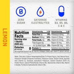 Propel Electrolyte Enhanced Water Sports Drink, Lemon Flavored Water, Zero Calorie & Zero Sugar Hydration with Electrolytes and Vitamins C & E, 16.9 fl oz Bottles (12 Pack)