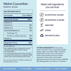 TRIP Calm Drink, Non-Alcoholic Adaptogen Mocktail, Melon Cucumber 12 pack