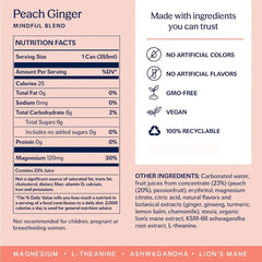 TRIP Calm Drink, Non-Alcoholic Adaptogen Mocktail Seltzer Peach Ginger 12pk