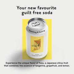 Something & Nothing Yuzu Flavored Sparkling Water, 12 Oz (Pack of 12)