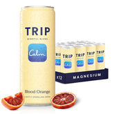TRIP Calm Drink, Non-Alcoholic Adaptogen Mocktail Seltzer Blood Orange 12pk
