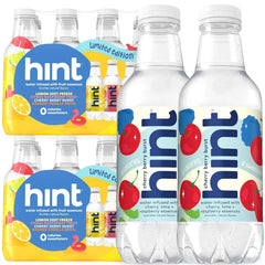 Hint Fruit-Infused Bottled Water, Summer Classics Variety Pack - Sugar Free Flavored Water with Zero Calories, Natural Fruit Essences, and No Artificial Sweeteners - 16 Fl Oz (Pack of 24)