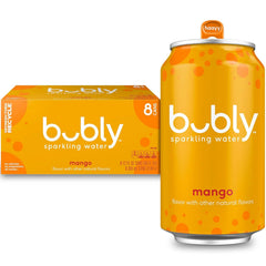 bubly Sparkling Water, Mango, 12 Fl Oz Cans (8 Pack) | Zero Sugar, Zero Calories, Seltzer Water