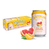 Waterloo Sparkling Water, Ruby Red Tangerine, 12 Fl Oz Cans (Pack of 12) | Naturally Flavored, Zero Calories and Zero Sugar or Sweeteners