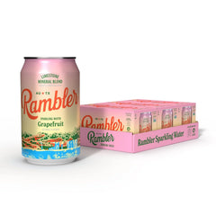 AUTX RAMBLER Grapefruit Sparkling Water, 12 Ounce (3 x 8 Pack) | Texas Limestone Mineral Blend, Calcium, Magnesium & Potassium, Crisp Carbonation, Nothing Artificial, No Sugar or Sodium