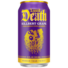 Liquid Death Soda-Flavored Sparkling Water - Killbert Grape, Less Sugar*, Huge Flavor, No Caffeine, No Artificial Sweeteners, 12 Fl Oz (Pack of 12)