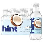 Hint Flavored Water Zero Sugar 0 Calories - Coconut (12 pack) | Crisp, refreshing water, fruit flavors. 0 calories, 0 sugar, 0 sweeteners. Hydration for wellness. Gluten-free, Kosher, Vegan