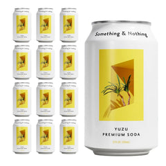 Something & Nothing Yuzu Flavored Sparkling Water, 12 Oz (Pack of 12)