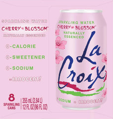 LaCroix Sparkling Water, Cherry Blossom | 12 Fl Oz | Pack of 16