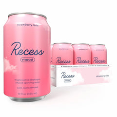 Recess Mood Calm Drink, Strawberry Rose, 12 Pack
