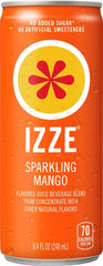 IZZE Sparkling Water Juice Beverage Blend, Dawn Variety Pack, Mango, Clementine, Strawberry, Pomegranate, No Sugar Added, 8.4 FL OZ, 24 Cans