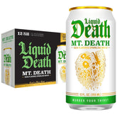 Liquid Death Soda-Flavored Sparkling Water - Mt. Death, Less Sugar*, Huge Flavor, No Caffeine, No Artificial Sweeteners, 12 Fl Oz (Pack of 12)