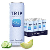 TRIP Calm Drink, Non-Alcoholic Adaptogen Mocktail, Melon Cucumber 12 pack
