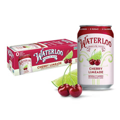 Waterloo Sparkling Water, Cherry Limeade, 12 Fl Oz Cans (Pack of 12) | Naturally Flavored, Zero Calories and Zero Sugar or Sweeteners