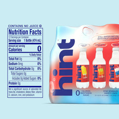 Hint Flavored Water Zero Sugar 0 Calories - Star Spangled Variety (12 pack) | Crisp, refreshing water, fruit flavors. 0 calories, 0 sugar, 0 sweeteners. Hydration for wellness. Gluten-free, Kosher, Vegan