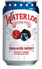Waterloo Sparkling Water, Summer Berry, 12 Fl Oz Cans (Pack of 12) | Naturally Flavored, Zero Calories and Zero Sugar or Sweeteners