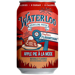 Waterloo Sparkling Water, Apple Pie A La Mode, 12 Fl Oz Cans (Pack of 12) | Naturally Flavored, Zero Calories and Zero Sugar or Sweeteners