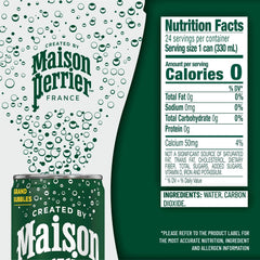 Maison Perrier Ultimate Sparkling Water for Non Alcoholic Mocktails, Unflavored Sparkling Beverage, 11.15 fl oz, 24 Cans