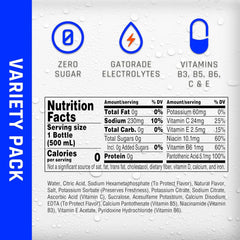 Propel, 3 Flavor Variety Pack, Zero Calorie Sports Drinking Water with Electrolytes and Vitamins C&E, 16.9 Fl Oz (Pack of 12)