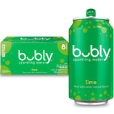 bubly Sparkling Water, Lime, 12 Fl Oz Cans (8 Pack)