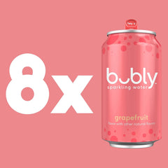 bubly Sparkling Water, Grapefruit, 12 Fl Oz Cans (8 Pack) | Zero Sugar, Zero Calories, Seltzer Water