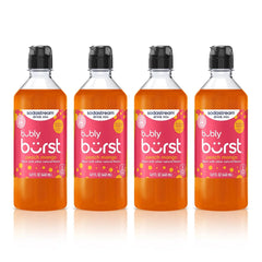 Sodastream Bubly Burst Peach Mango New Pour Bottles, 14.9 FL OZ (Pack of 4)