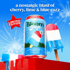Bloom Pop Prebiotic Soda 12 Pack, Rocket Blast, 12oz Cans | Prebiotic Soda for Gut Health, Low Calorie Soda, No Caffeine, Healthy Soft Drink Alternative