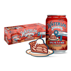 Waterloo Sparkling Water, Apple Pie A La Mode, 12 Fl Oz Cans (Pack of 12) | Naturally Flavored, Zero Calories and Zero Sugar or Sweeteners