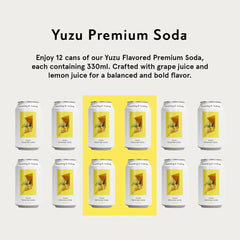 Something & Nothing Yuzu Flavored Sparkling Water, 12 Oz (Pack of 12)
