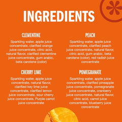 IZZE Sparkling Juice Beverage Blend,Sunset Variety Pack,Clementine,Peach,Cherry Lime,Pomegranate,No Sugar Added,8.4 Fl Oz,(Pack of 48)