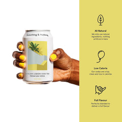 Something & Nothing Sicilian Lemon Iced Tea, Flavored Sparkling Water, 12 Oz,12-Pack