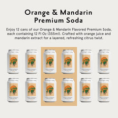 Something & Nothing Orange & Mandarin, Flavored Sparkling Water, 12 Oz (Pack of 12)