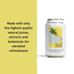 Something & Nothing Sicilian Lemon Iced Tea, Flavored Sparkling Water, 12 Oz,12-Pack