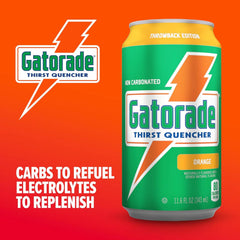 Gatorade Thirst Quencher, Orange, 11.6 Fl Oz Cans (Pack of 18)