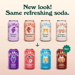 OLIPOP 6g Fiber Prebiotic Soda, Favorites Variety, 12 fl oz, 12 Pack | Shelf Stable Prebiotic Soda, 6g Fiber, 2-5g Sugar, Digestive Health Support, Prebiotics & Botanicals, Gluten Free, Non GMO