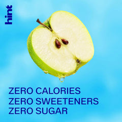 Hint Flavored Water Zero Sugar 0 Calories - Crisp Apple (12 pack) | Crisp, refreshing water, fruit flavors. 0 calories, 0 sugar, 0 sweeteners. Hydration for wellness. Gluten-free, Kosher, Vegan